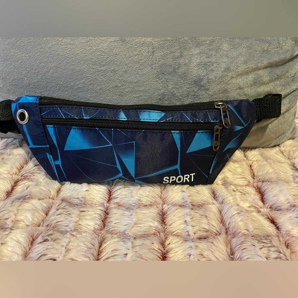 Geometric Pattern Fanny Pack, Waterproof Lightweight Sling Chest Bag,